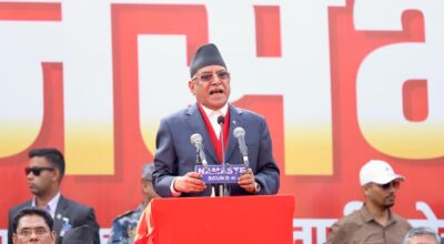 बाथरुममा लडेर निधारमा टाँका लगाएका प्रचण्ड बिहानैदेखि नियमित काममा फर्किए
