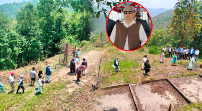 काभ्रेमा आफ्नो जग्गा निरीक्षण गर्न परिवारसहितै पुगे पूर्वराजा शाह