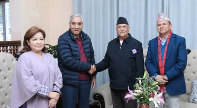 फेरि देउवा भेट्न महाराजगन्ज पुगे ओली, के खिचडी पाक्दैछ ?