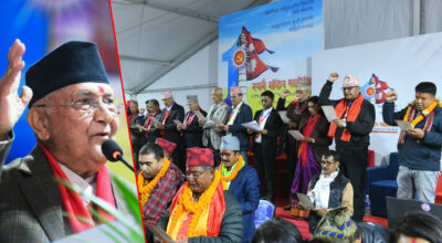 एमाले जम्बो केन्द्रीय कमिटीको बैठक कार्की ब्यांक्वेटमा