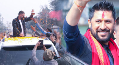 आचारसंहिताविपरीत रवि र बालेनको ‘रोड शो’, निर्वाचन आयोग हेरेको हेरै