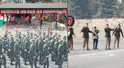 चुनावको पूर्वसन्ध्यामा टुँडिखेलमा अमेरिकी सेनाको परेडले सनसनी