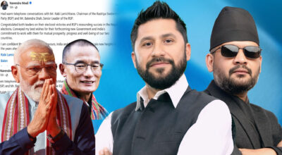 नयाँ सरकार नबन्दै बालेन र रविलाई विदेशी सरकार प्रमुखको बधाईको ओइरो