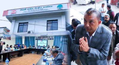 चुनावपछि पार्टी कार्यालय सानेपा पुगे गगन थापा, २० सांसद टुंग्याउँदै