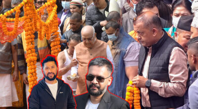 ओलीका पिताको अन्त्येष्टिमा गगन पुगे, किन पुगेनन् रवि र बालेन ?