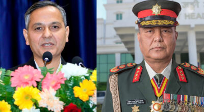 गृहमन्त्री अर्याल र सेनापति सिग्देलबीच आकस्मिक भेट