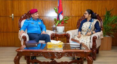 कार्यवाहक प्रमुख डंगोल र महानिरीक्षक कार्कीबीच भेट, सहरी सुरक्षामा सहकार्य बलियो बनाइने