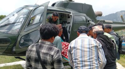 नेपाली सेनाले हवाई उद्धार कार्यक्रममार्फत जटिल प्रसूति समस्यामा महिलाको उद्धार