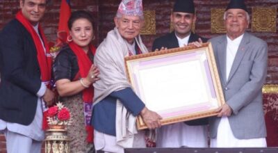 वरिष्ठ कलाकार मदनकृष्ण श्रेष्ठलाई चलचित्र दीर्घ साधना सम्मान