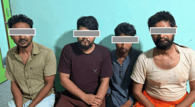 मध्यराती  अशोभनीय गतिविधि गरेको आरोपमा चार जना पक्राउ