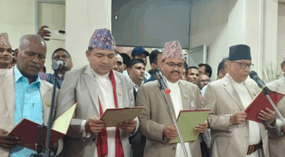 लुम्बिनीका नवनियुक्त ५ मन्त्रीले लिए पद तथा गोपनीयताको शपथ