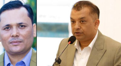 सासंद गणेश पौडेलमाथि भएको कालो मसी प्रहारको गगन थापाद्वारा निन्दा