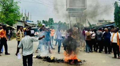 रौतहटमा प्रधानमन्त्री बालेनको पुतला दहन