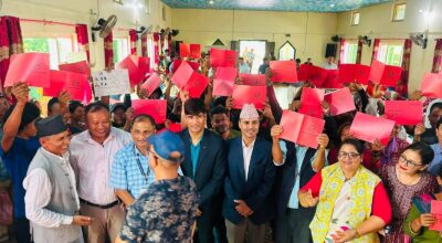 चितवनको इच्छाकामनामा लालपुर्जा वितरण, ३४ परिवार बने जग्गाधनी