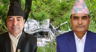 उच्च अदालत वीरगन्जका मुख्य न्यायाधीश र रजिस्ट्रार सवार स्कारपियो भिमफेदीमा दुर्घटना