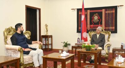 रवि लामिछाने र राष्ट्रपति पौडेलबीच भेटवार्ता
