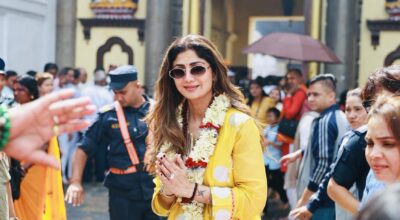 बलिउड अभिनेत्री शिल्पा शेट्टीले गरिन पशुपतिनाथको दर्शन