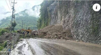अविरल वर्षाले ८ प्रमुख सडक पूर्णरूपमा अवरुद्ध, यात्रामा सतर्कता अपनाउन आग्रह