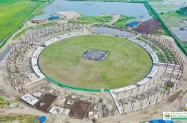 गौतमबुद्ध अन्तर्राष्ट्रिय क्रिकेट रंगशाला निर्माण ६० प्रतिशत पूरा