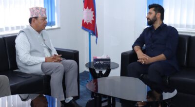 रवि लामिछाने र बागमती प्रदेशको मुख्यमन्त्री किरण थापाबीच भेटवार्ता