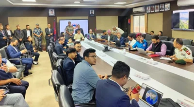 “भोटेकोशीमा बढ्दो बाढीको जोखिम, मनसुन प्रतिकार्य कमाण्ड पोस्टको आकस्मिक बैठक”