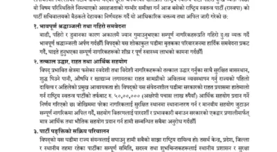 बाढीपीडितका लागि रास्वपाले ५० लाख दिने, सबै कार्यक्रम स्थगित