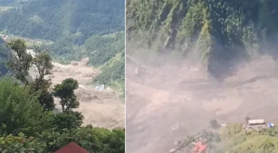 टिमुरेमा विपत्ति : बस्ती ध्वस्त, ३ सय जना उद्धारको पर्खाइमा