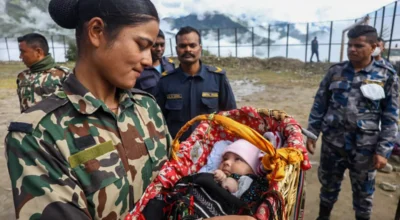 स्याफ्रुवेंशीबाट दुई महिनाको शिशुसहित परिवारको उद्धार