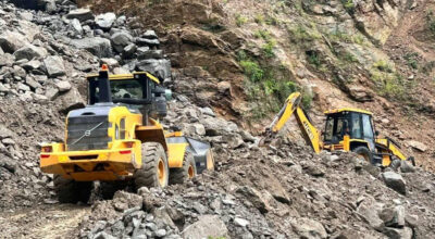गगने खोलामा पहिरो खस्दा कर्णाली राजमार्ग अवरुद्ध