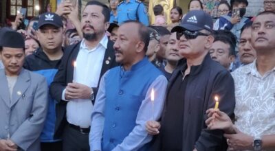 बाढीमा ज्यान गुमाउनेहरुको सम्मानमा द्विप प्रज्ज्वल, मन्त्री श्रेष्ठले भने: विपत्तिविरुद्ध एकताबद्ध भएर उभिनुपर्छ
