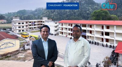 बाढी प्रभावित नुवाकोटको त्रिभुवन त्रिशुली माध्यमिक विद्यालय तत्काल सञ्चालन गर्न चौधरी फाउण्डेसनको सहयोग