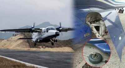 जुफालमा सीता एयरको जहाजको चक्का फुत्कियो, १३ जना सकुशल