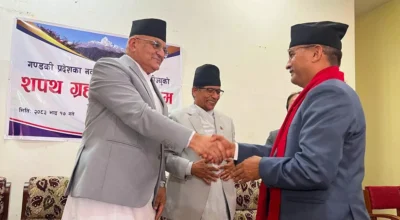 गण्डकीका नयाँ मन्त्रीले सम्हाले पद, लिए शपथ