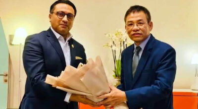 एआईआईबी अध्यक्षसँग अर्थमन्त्री वाग्लेको भेटवार्ता