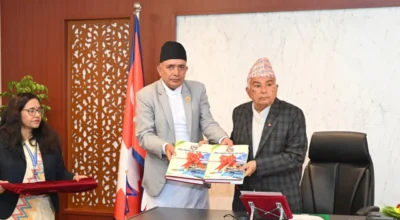 राष्ट्रपतिसमक्ष पुग्यो वित्त आयोगको वार्षिक प्रतिवेदन