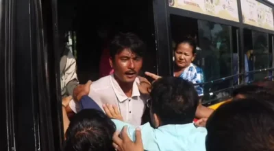 बस सञ्चालनलाई लिएर स्थानीय र चालकबीच विवाद