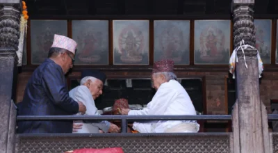 राष्ट्रपति पौडेलले गरे नवदुर्गा भवानीको आराधना